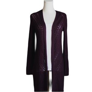 Love Ellie | Crochet Style Open Front Cardigan